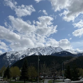 Mile One Eating House - View from Patio - Burgers Near Me - Pemberton, British Columbia Mile One Eating House - View from Patio - Burgers Near Me - Pemberton, British Columbia