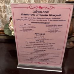 Lafayette House - Menu