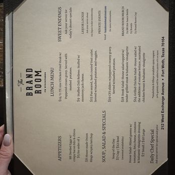 The Brand Room - Menu - Bars Near Me - Fort Worth, Texas The Brand Room - Menu - Bars Near Me - Fort Worth, Texas