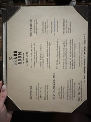 Menu photo 3 The Brand Room Fort Worth, TX Menu photo 3 The Brand Room Fort Worth, TX