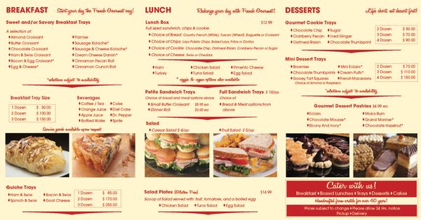 Menu photo 3 French Gourmet Bakery Houston, TX Menu photo 3 French Gourmet Bakery Houston, TX