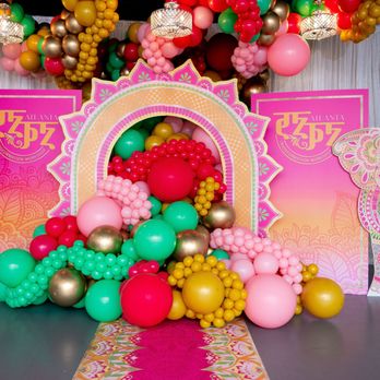 Thirty Plus Events - Balloons coming through backdrop - Party & Event Planning Near Me Thirty Plus Events - Balloons coming through backdrop - Party & Event Planning Near Me