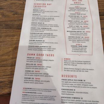 Scorpion Bay Grill - Menu - American Near Me - Morristown, Arizona Scorpion Bay Grill - Menu - American Near Me - Morristown, Arizona