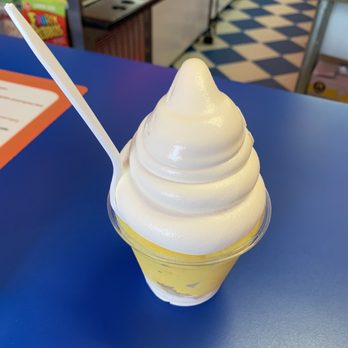 Ralph's Famous Italian Ices - My twisted Pineapple ices with vanilla ice cream on top! Yum yum! - Desserts Near Me - Whitestone, New York