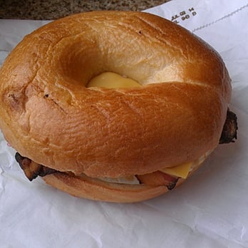 Dunkin' - Bacon Egg and Cheese on a plain bagel toasted - Coffee & Tea Near Me - Wallingford, Connecticut Dunkin' - Bacon Egg and Cheese on a plain bagel toasted - Coffee & Tea Near Me - Wallingford, Connecticut