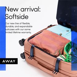 Away - Introducing our new line of flexible, durable suitcases designed with all the must-have features we're known for (and then some).