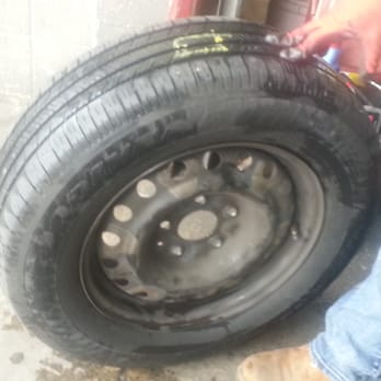 Allgood Tires - As u see the picture allgood tire the sell this to me and also asked me extra money to fix the leak don't go to all good tire. - Tires Near Me - Stone Mountain, Georgia