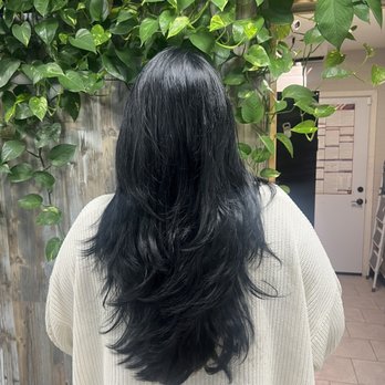 Chula Beauty Salon - black hair dye + butterfly hair cut - Skin Care Near Me - Anaheim, California Chula Beauty Salon - black hair dye + butterfly hair cut - Skin Care Near Me - Anaheim, California