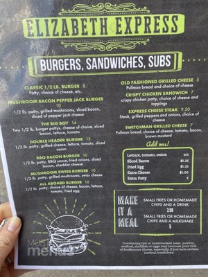 Menu photo 1 Elizabeth Express Kitchen Car Elizabeth, PA