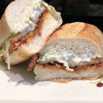 Ike's Big Mouth - The Gladiator: Breaded Chicken Cutlet topped with Ranch Dressing, Pepper Jack Cheese, Bacon, Lettuce, and Ike's Spicy Chipotle Honey Sauce - Chicken Wings Near Me - Waldwick, New Jersey Ike's Big Mouth - The Gladiator: Breaded Chicken Cutlet topped with Ranch Dressing, Pepper Jack Cheese, Bacon, Lettuce, and Ike's Spicy Chipotle Honey Sauce - Chicken Wings Near Me - Waldwick, New Jersey