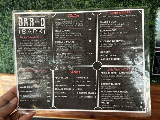 Menu photo 2 Bar-Q Richmond, VA Menu photo 2 Bar-Q Richmond, VA