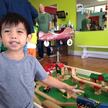 Pigtails & Crewcuts - The toys and trains make waiting very easy on the kids! - Hair Salons Near Me - Virginia Beach, Virginia