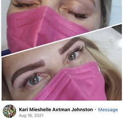 Advanced Aesthetic Solutions - My before (normal brows) and after (nightmare brows) photos.