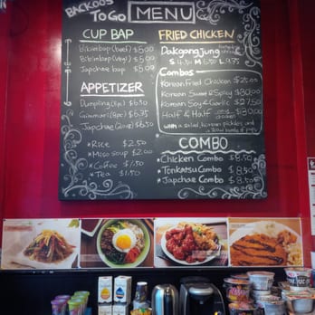 Backoos Korean ToGo Food - Menu on Jan 12/16 - Korean Near Me - Halifax, Nova Scotia