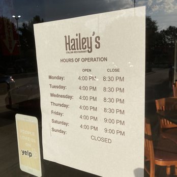 Hailey's Italian Restaurant - Italian Near Me - Cypress, Texas Hailey's Italian Restaurant - Italian Near Me - Cypress, Texas