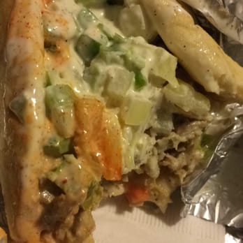 The Halal Guys - So good gyro chicken and WHITE sauce - Halal Near Me - Costa Mesa, California