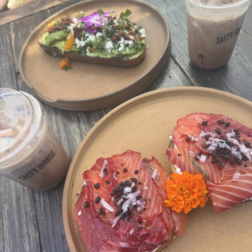Lox bagel, Avocado toast Lox bagel, Avocado toast