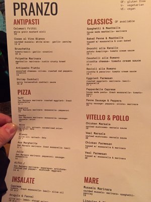 Menu photo 3 Pranzo! Willoughby, OH
