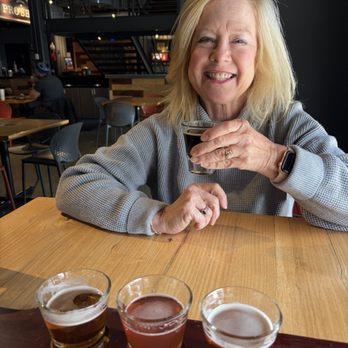 Sun King - Carmel - My momma with her favorite beer of the flight - Food Court Near Me - Carmel, Indiana Sun King - Carmel - My momma with her favorite beer of the flight - Food Court Near Me - Carmel, Indiana