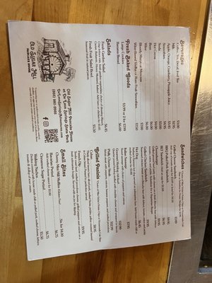 Menu photo 8 Old Sugar Mill Pancake House De Leon Springs, FL