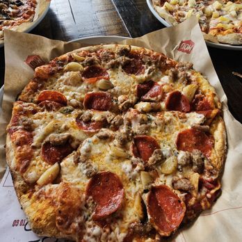 MOD Pizza - Mod pizza Extra pepperoni, cheese sausage, garlic, basil, oregano - Fast Food Near Me - Colorado Springs, Colorado MOD Pizza - Mod pizza Extra pepperoni, cheese sausage, garlic, basil, oregano - Fast Food Near Me - Colorado Springs, Colorado