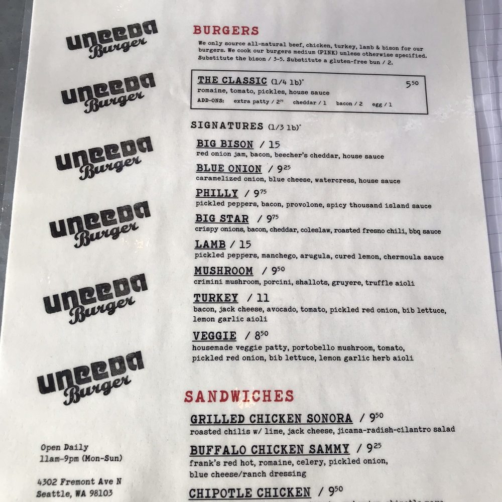 Uneeda Burger - Burgers Near Me - Seattle, Washington