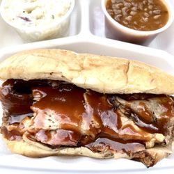 Jon Jon's - Brisket, sandwich, beans, and potato salad!