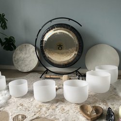 Symara Stone Yoga - Book a Sound Healing Session or a Sacred Sound Journey with 432 hz Quartz Crystal Singing Bowls, Gong, Himalayan Singing Bowls, and more