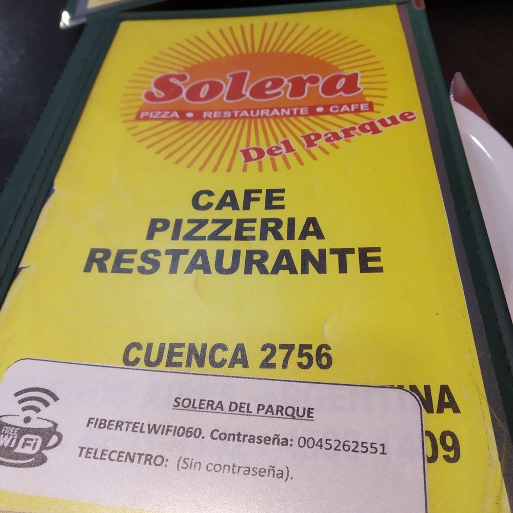 Solera Del Parque - Menu - Buenos Aires, C Solera Del Parque - Menu - Buenos Aires, C