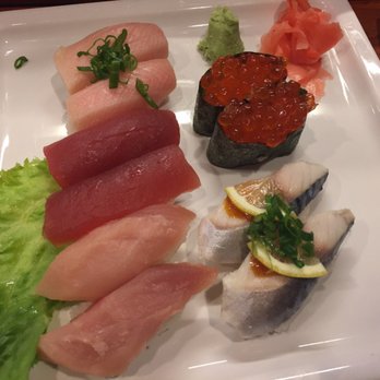 Sushi Mambo - ikura, mackerel, hamachi, ahi tuna, and albacore nigiri - Japanese Near Me - Calistoga, California Sushi Mambo - ikura, mackerel, hamachi, ahi tuna, and albacore nigiri - Japanese Near Me - Calistoga, California