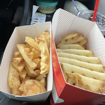 Chick-fil-A - Uneaten fries one medium and one large. - Fast Food Near Me - Reno, Nevada Chick-fil-A - Uneaten fries one medium and one large. - Fast Food Near Me - Reno, Nevada