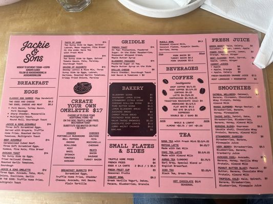 Menu photo 2 Jackie & Sons South Orange, NJ Menu photo 2 Jackie & Sons South Orange, NJ