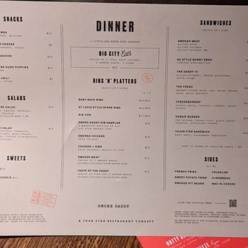 Smoke Daddy - Menu - Barbeque Near Me - Chicago, Illinois