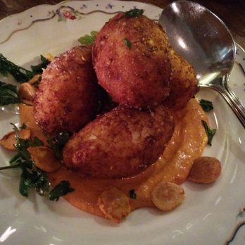Ask For Luigi - Cauliflower Polpette & Romesco (V) ($10) Antipasto  Absolutely DELICIOUS!! - Italian Near Me - Vancouver, British Columbia