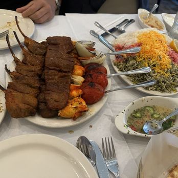 Flame Persian Cuisine - Rack of lamb, flat filet, boneless chicken - Middle Eastern Near Me - Los Angeles, California