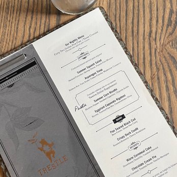 Trestle - Menu 6/9/2023 - New American Near Me - San Francisco, California Trestle - Menu 6/9/2023 - New American Near Me - San Francisco, California