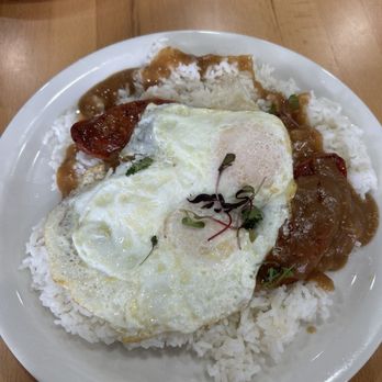 Aloha Stacks - Portuguese Sausage and Eggs Loco Moco - Pancakes Near Me - El Monte, California Aloha Stacks - Portuguese Sausage and Eggs Loco Moco - Pancakes Near Me - El Monte, California