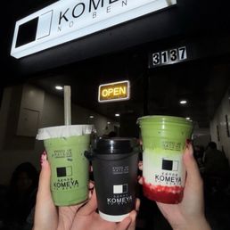 Exterior outside entrance of Komeya No Bento - Iced Matcha Latte (DD) Hot Matcha Latte Strawberry Fresh Milk with Matcha Foam (DD) - San Francisco, California Exterior outside entrance of Komeya No Bento - Iced Matcha Latte (DD) Hot Matcha Latte Strawberry Fresh Milk with Matcha Foam (DD) - San Francisco, California