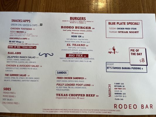 Menu photo 7 Rodeo Bar Dallas, TX