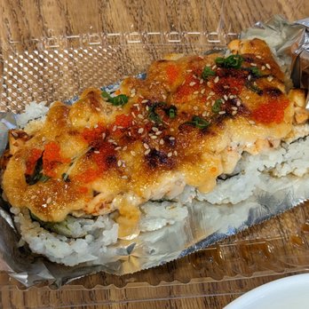 Okini Sushi - Baked scallop roll - Japanese Near Me - Pleasant Hill, California Okini Sushi - Baked scallop roll - Japanese Near Me - Pleasant Hill, California