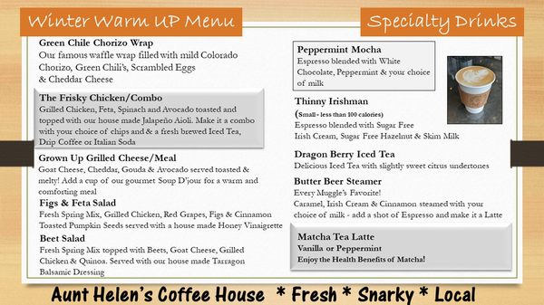 Menu photo 2 Aunt Helen's Coffee House Greeley, CO Menu photo 2 Aunt Helen's Coffee House Greeley, CO