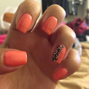 Palace Nails - Corral gel manicure w/Leopard print - Nail Salons Near Me - North Hills, California Palace Nails - Corral gel manicure w/Leopard print - Nail Salons Near Me - North Hills, California
