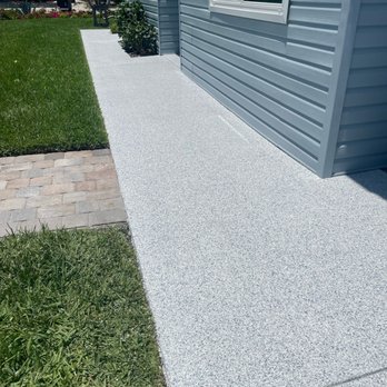 Total Garage USA - outside sidewalk was all cracked but not anymore. - Flooring Near Me - Venice, Florida Total Garage USA - outside sidewalk was all cracked but not anymore. - Flooring Near Me - Venice, Florida