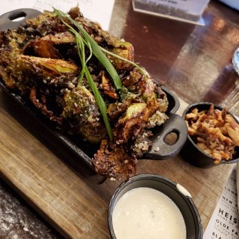 Heist Brewery - Fried brussel sprouts - New American Near Me - Charlotte, North Carolina