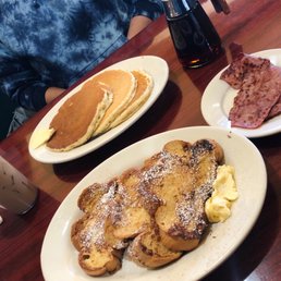 Short Stack Pancakes , French Toast with a side of Turkey Bacon Short Stack Pancakes , French Toast with a side of Turkey Bacon