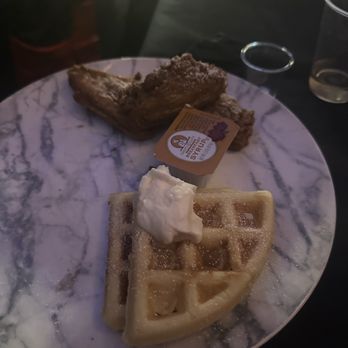 Bar22 on Motor Row - this is the chicken and waffles, untouched - Bars Near Me - Chicago, Illinois
