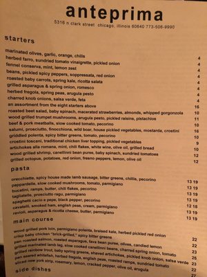 Menu photo 5 Anteprima Chicago, IL