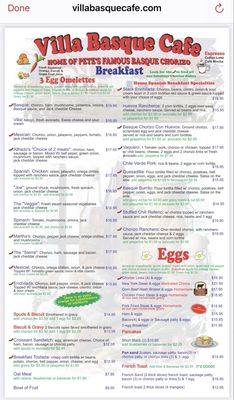 Menu photo 4 Villa Basque Café Carson City, NV Menu photo 4 Villa Basque Café Carson City, NV