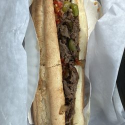 Niko's Pizza Chicken & Ribs - Large Steak Sub Special with Hot Peppers