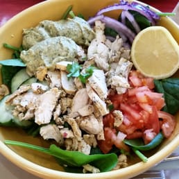 Power chicken hummus salad Power chicken hummus salad